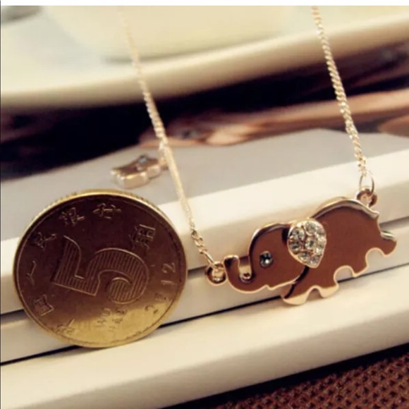 Elephant pendant gold necklace - Picture 4 of 4